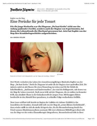 Sophie van der Stap - Publications - Frankfurter AllGemeine - press
